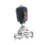 Sanitary Stainless Steel Diaphragm Valve With Plastic Pneumatic Head