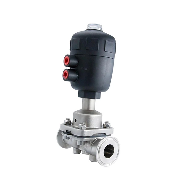 Sanitary Stainless Steel Diaphragm Valve With Plastic Pneumatic Head