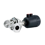 Sanitary Stainless Steel Diaphragm Valve With Plastic Pneumatic Head