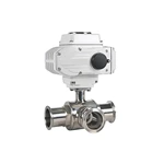 Sanitary Stainless Steel Electric Three-Way Ball Valve