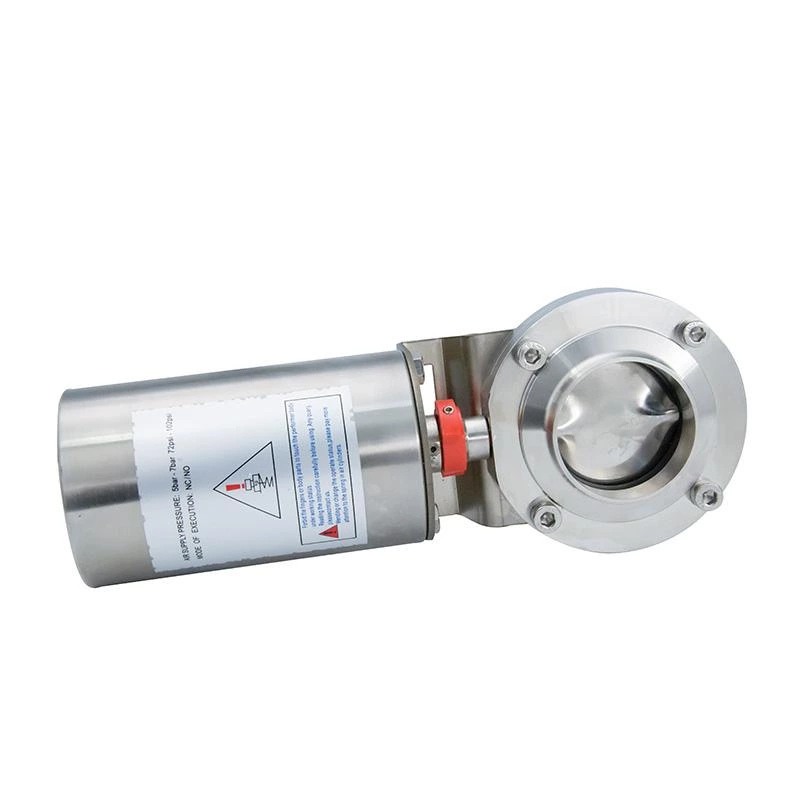 Sanitary Stainless Steel Pneumatic Butterfly Valve