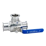 Sanitary Stainless Steel T-Type Three-Way Ball Valve