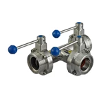 Sanitary Stainless Steel Manual Three-way Butterfly Valve