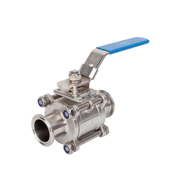 Food Grade Sanitary Manual 3Pcs Ball Valve