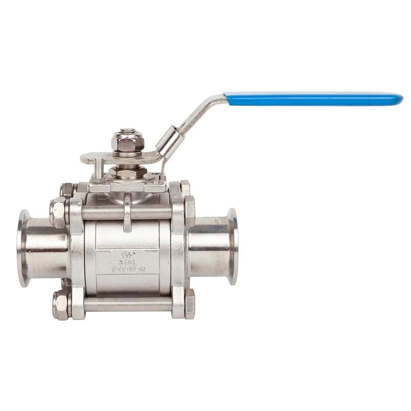 Food Grade Sanitary Manual 3Pcs Ball Valve