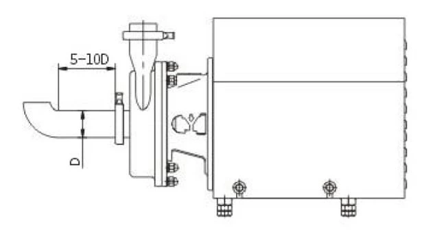 45 Degree Discharge Centrifugal Pump With Drain Valve