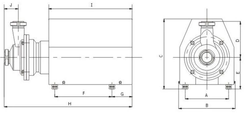 Sanitary L-type Self-Priming Pump (CIP Return Pump)